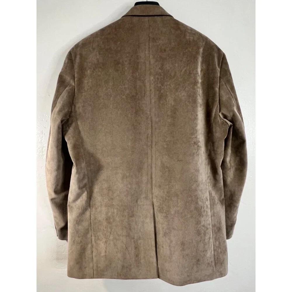 VTG Chaps Ralph Lauren Men's 44L Tan Corduroy Blazer Jacket Sport Coat Career - Picture 2 of 14